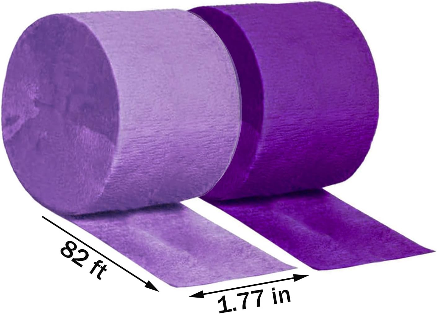 YESON Purple Crepe Paper Streamers 6 Rolls 177 In X 82 Ft