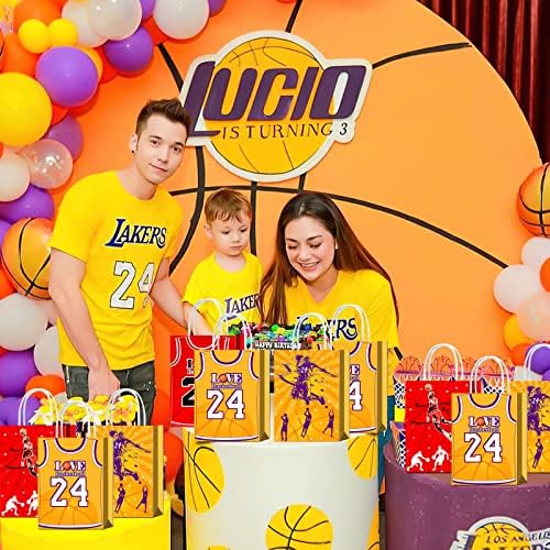 16 Piece Basketball T-Shirt Goodie Bags with Handles