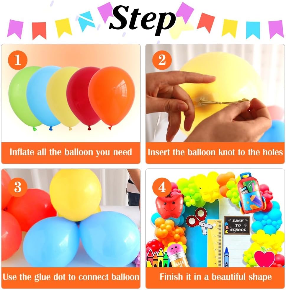 158pc Back to School Balloon Garland Kit