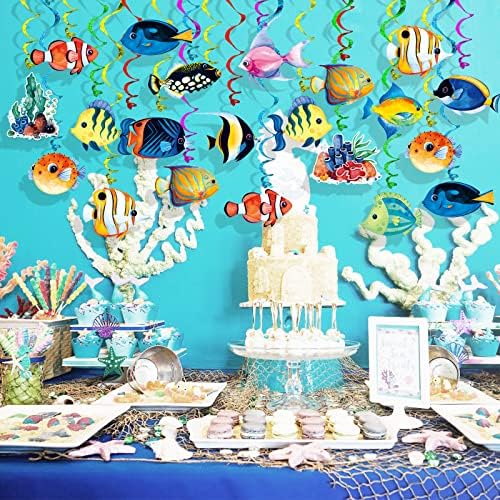 Tropical Fish Foil Streamer Banner Decor 30 Pack
