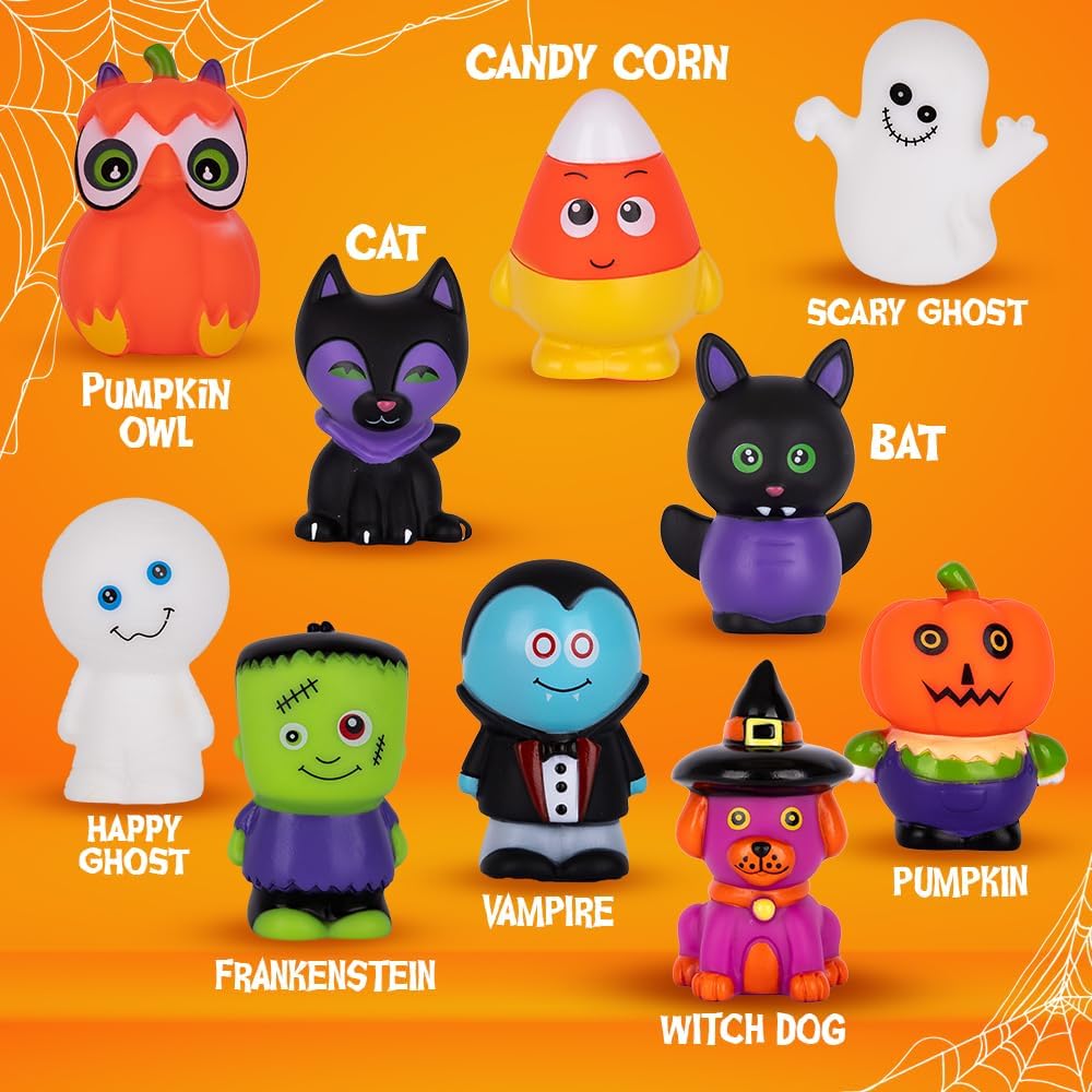 ArtCreativity Halloween Rubber Characters Pack of 10