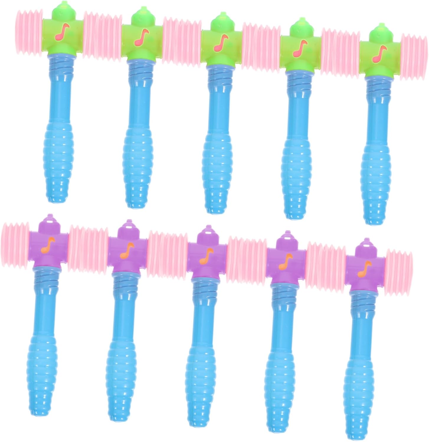 IMIKEYA 10pcs Squeaky Plastic Hammer Toys for Kids