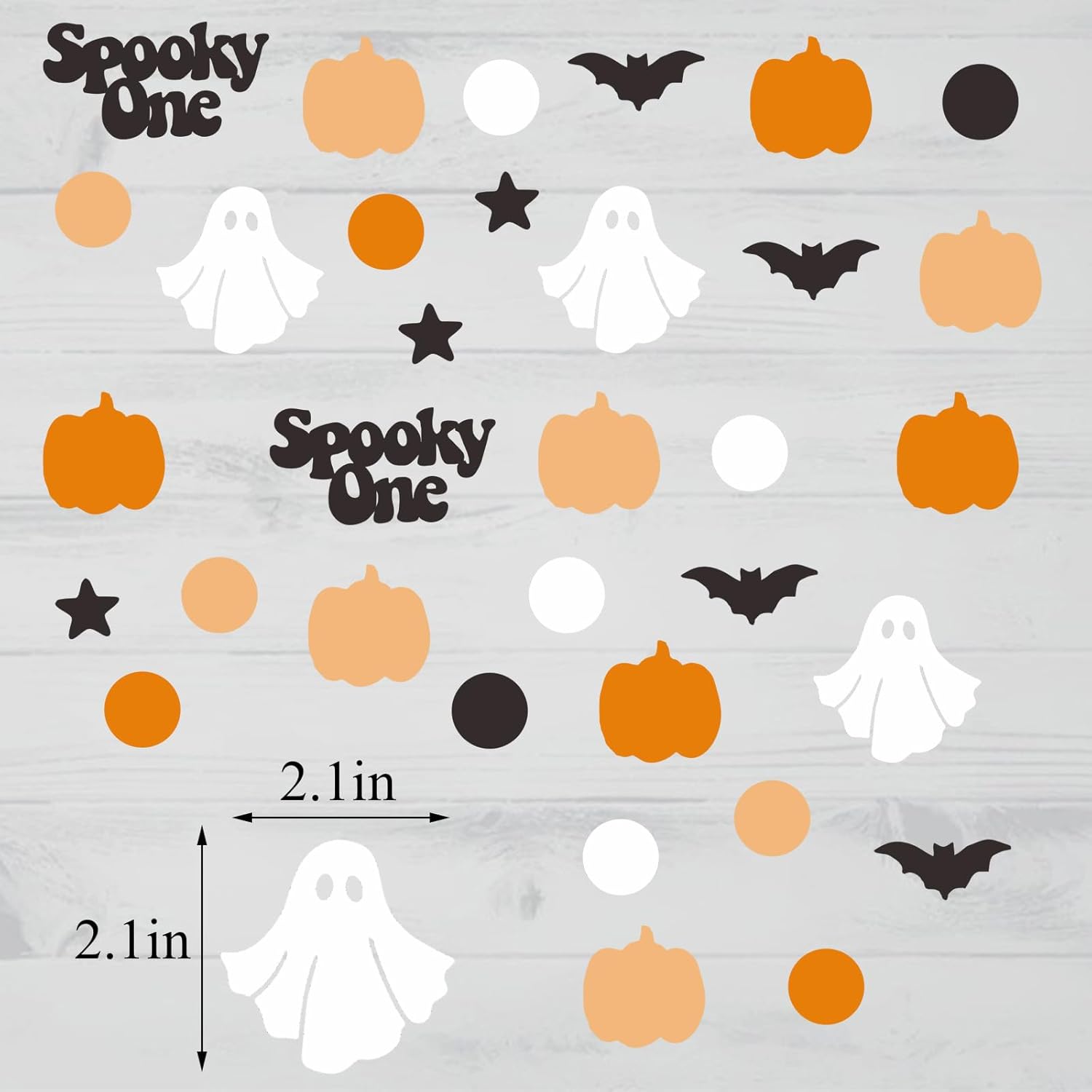 UOREND Halloween Pumpkin Star Confetti 200 Pcs