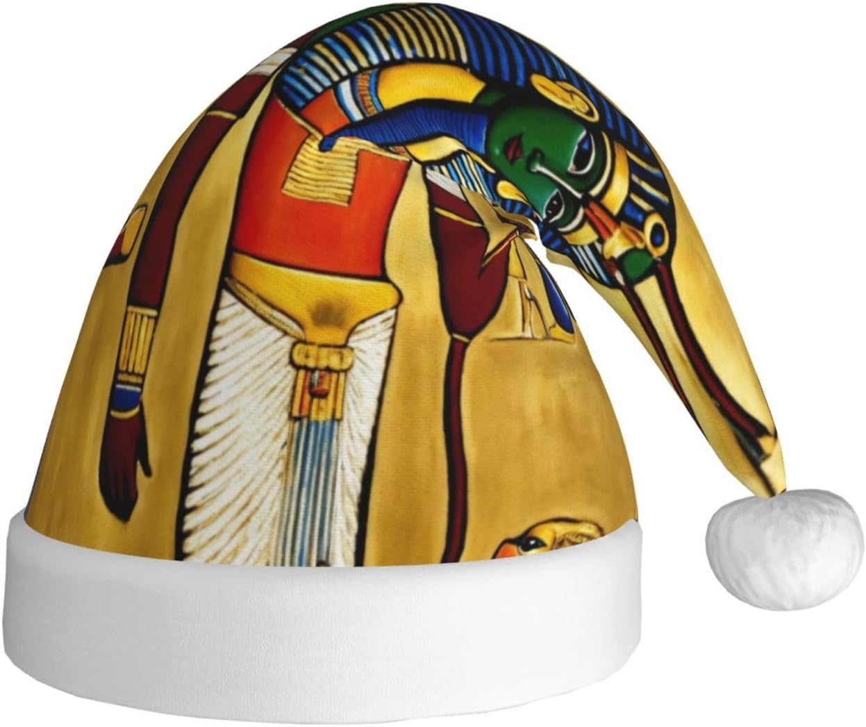 Ancient Egypt Tribe Print Christmas Santa Hat Plush