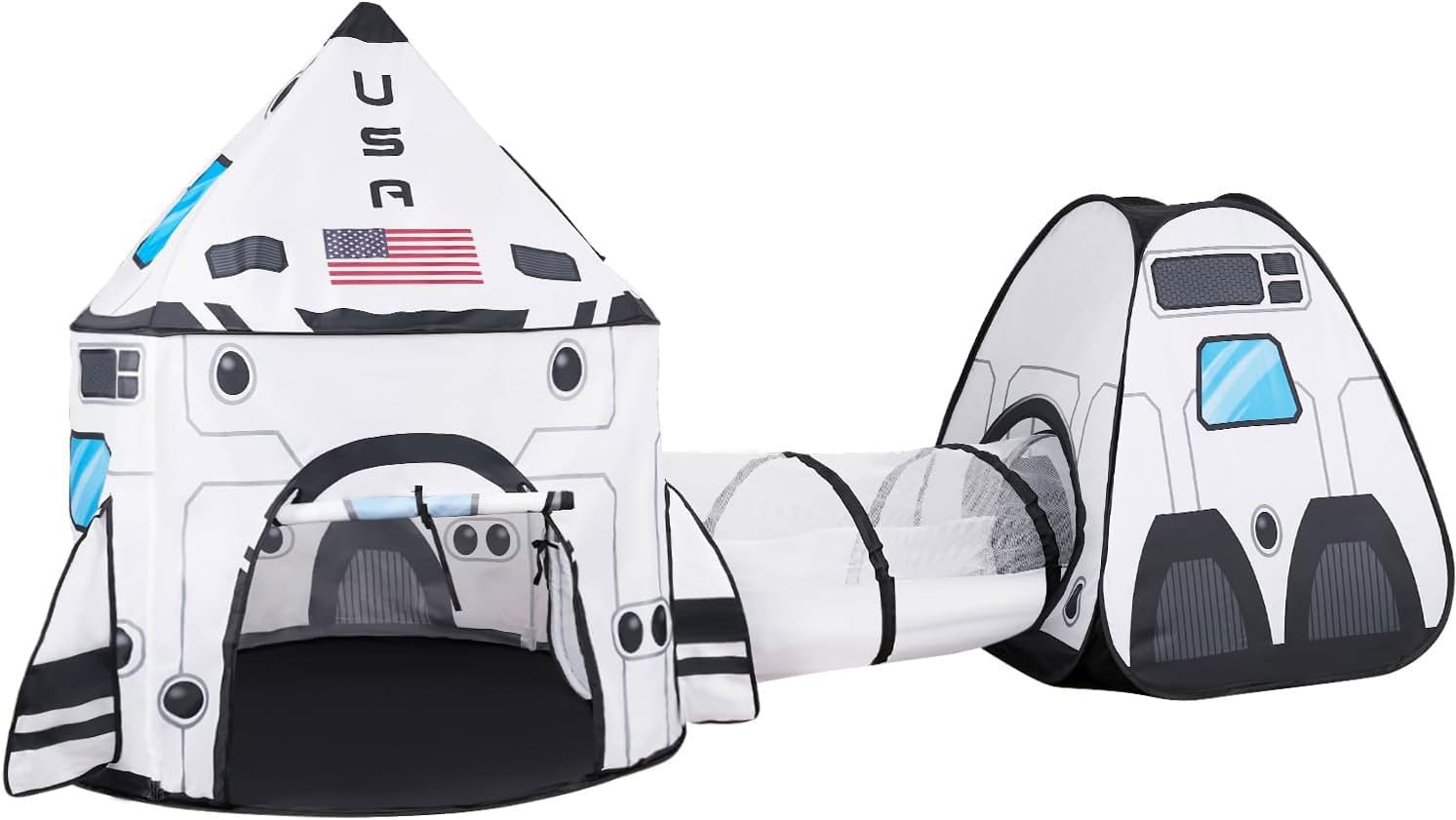JOYIN White Space Rocket Ship Play Tent Set