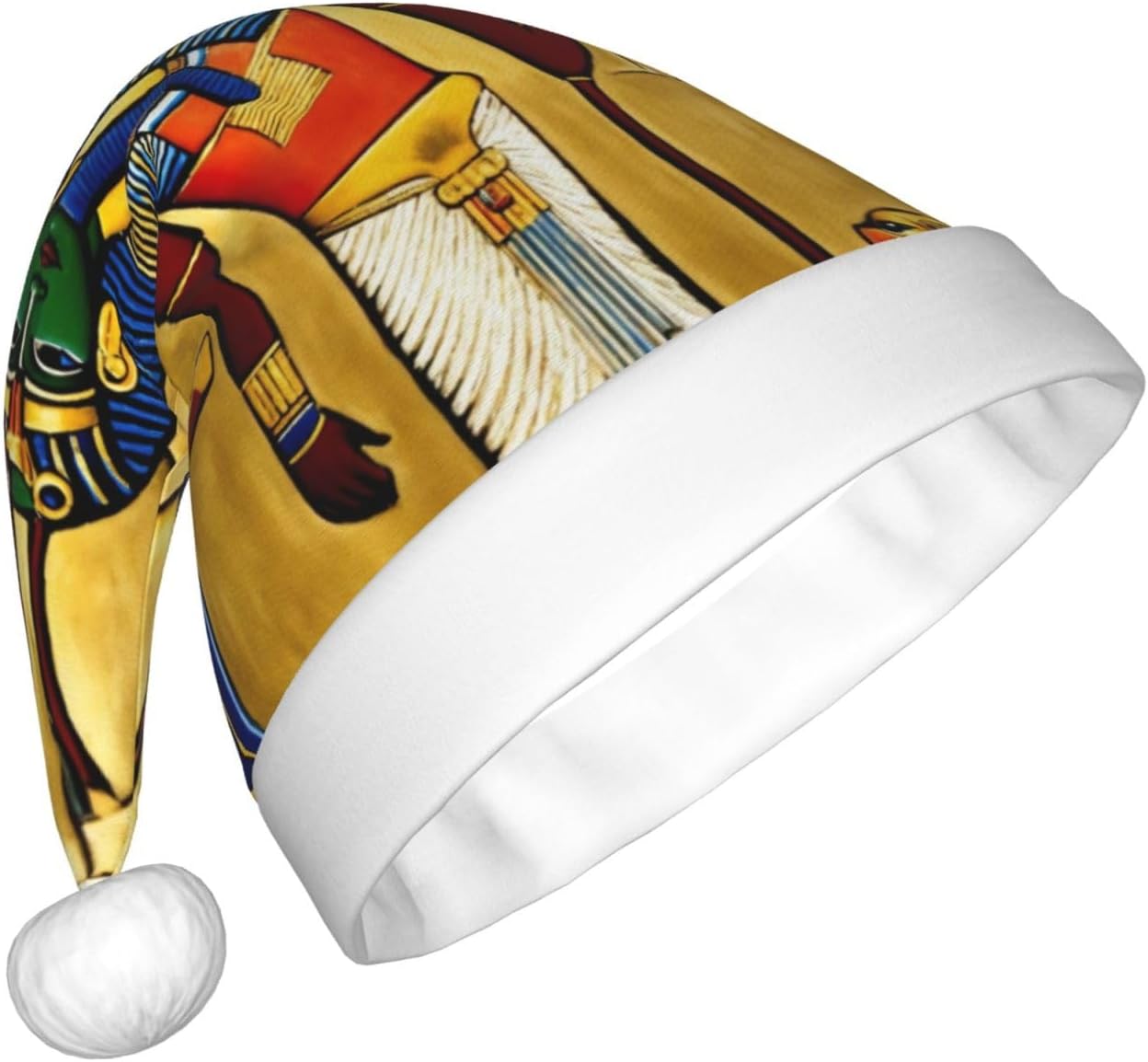 Ancient Egypt Tribe Print Christmas Santa Hat Plush