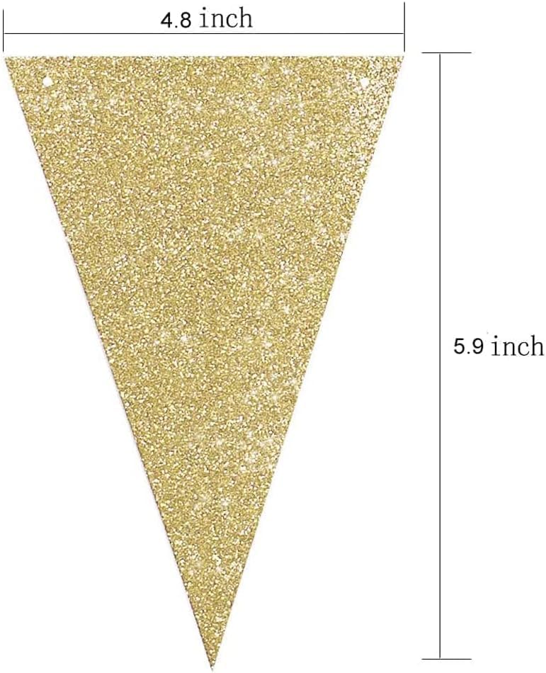 Red Gold Triangle Banners for Graduation and Christmas
