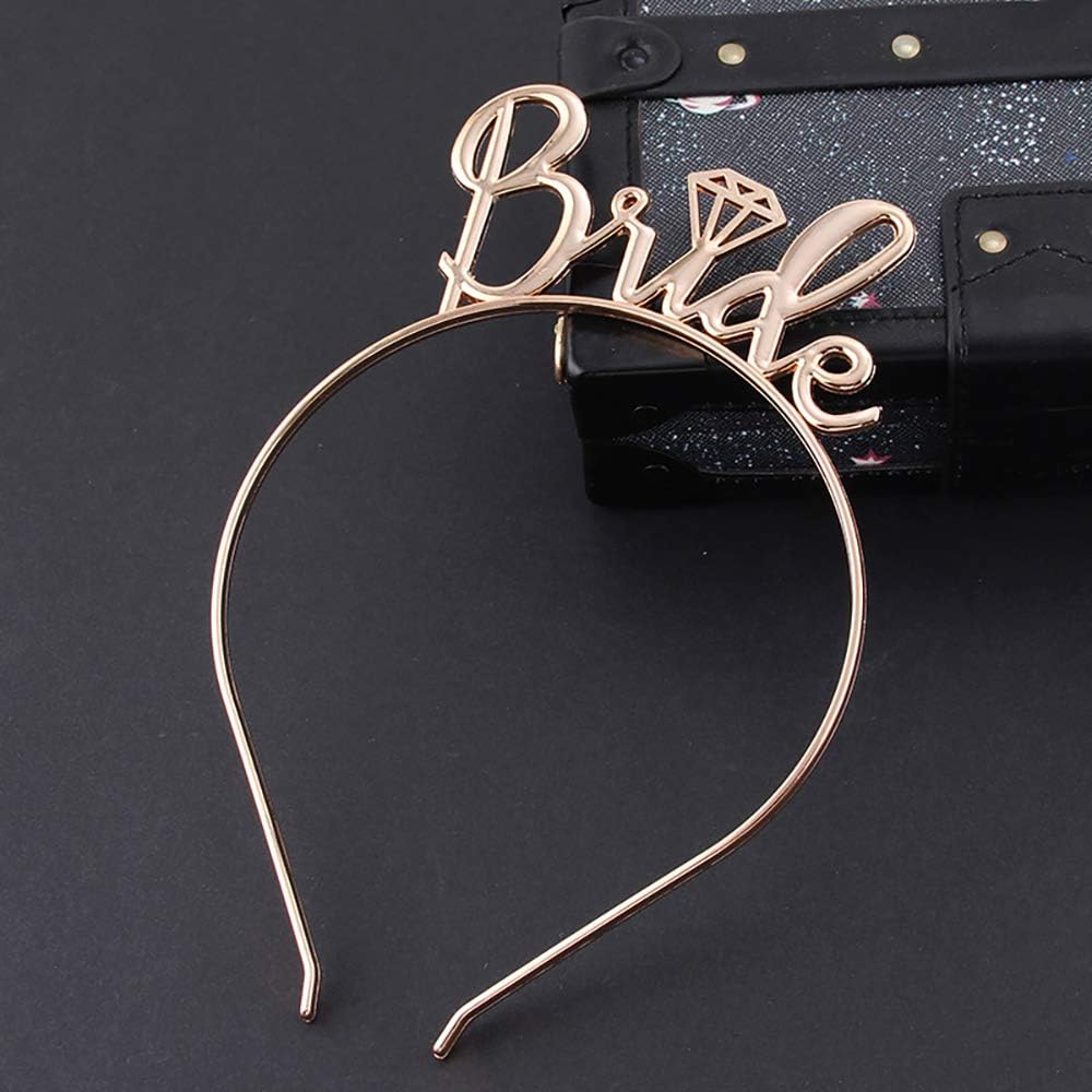 Delphinus Bride to Be Set 3 Pack Tiara Veil Sash Accessories