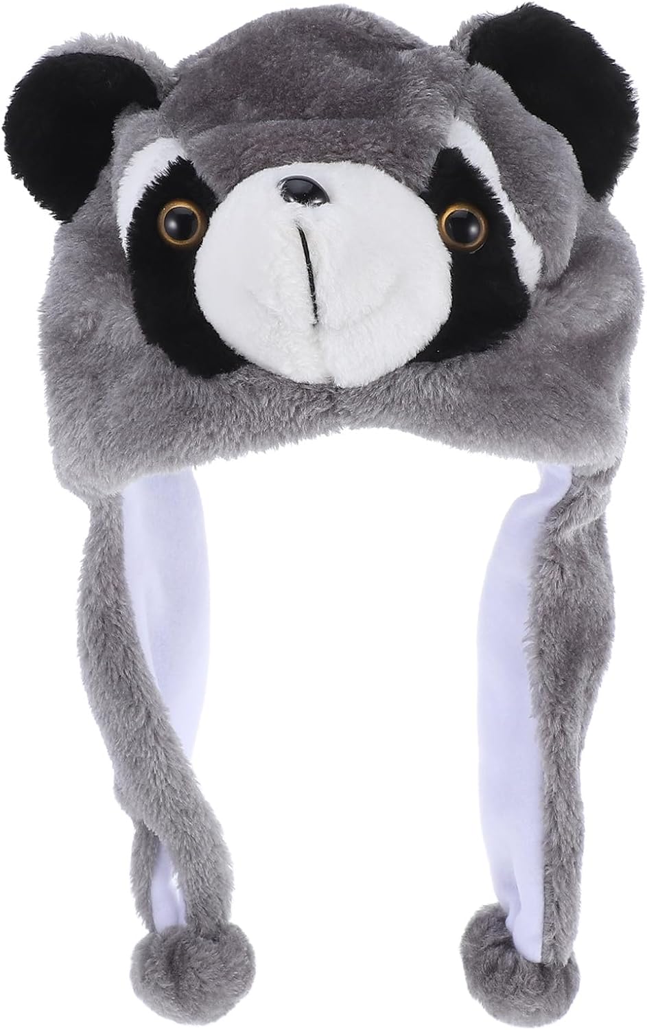 LUOZZY Plush Raccoon Hat for Kids and Adults