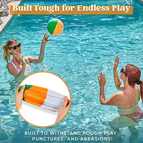 JOYIN Rainbow Beach Balls 12 Pack 12 Inch