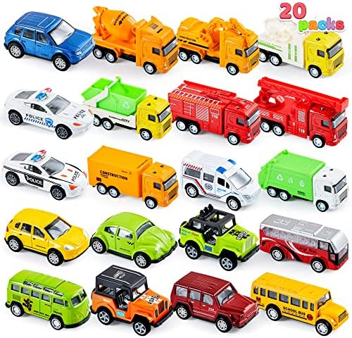 JOYIN 20PCS Die Cast Pull Back Cars Toy Set
