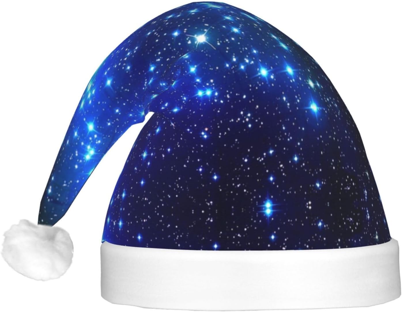 Galaxy Stars Print LED Christmas Hat for Parties and Festive Events