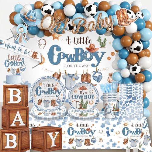 239pcs Cowboy Baby Shower Decorations Set