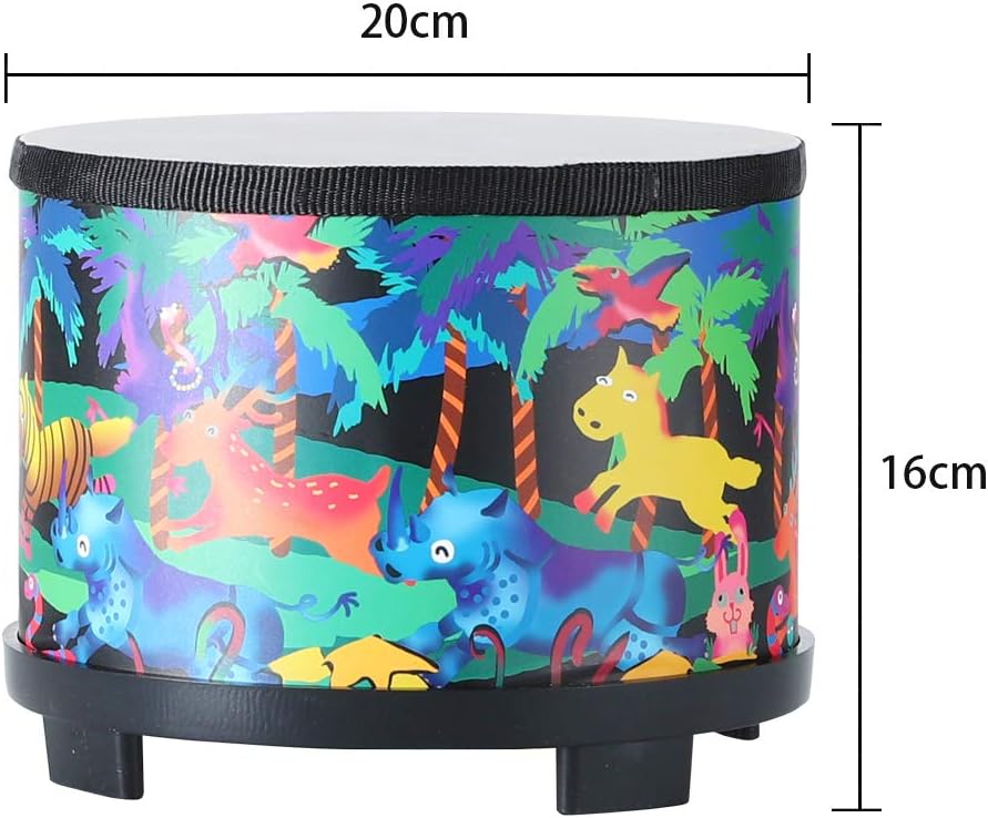 Ubblove Floor Tom Drum for Kids 8 Inch Black