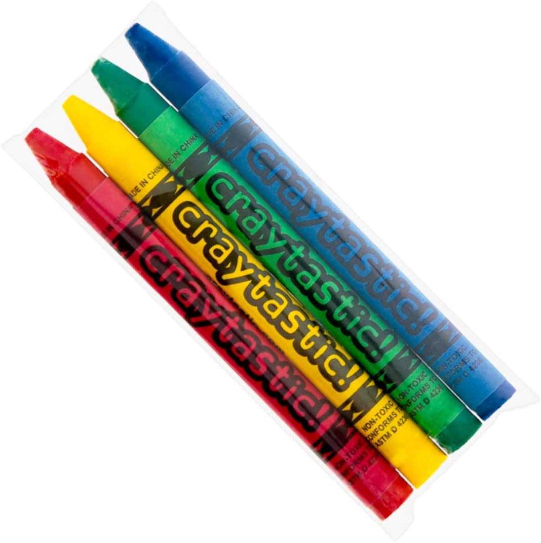 25 Bulk Crayon Packs - 100 Count Non-Toxic Crayons for Kids