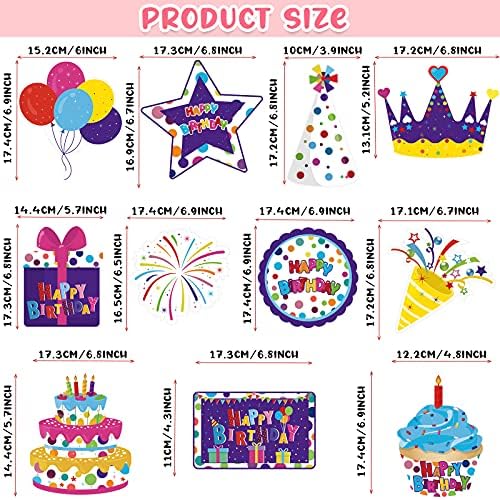 Outus 30 Pcs Birthday Foil Streamer Decorations