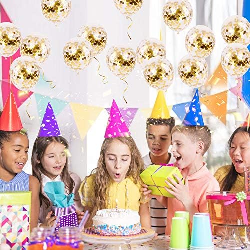 50pcs Gold Confetti Latex Balloons for Parties