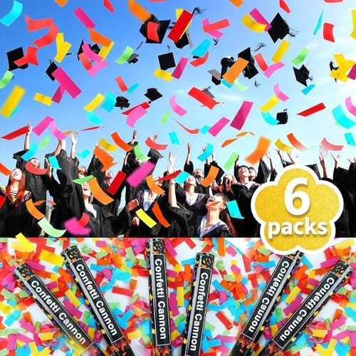 OceanWings 16in Biodegradable Confetti Poppers 6Pack