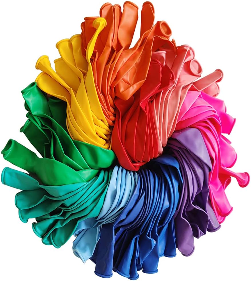Runch 100pcs 12inch Multicolor Latex Balloons