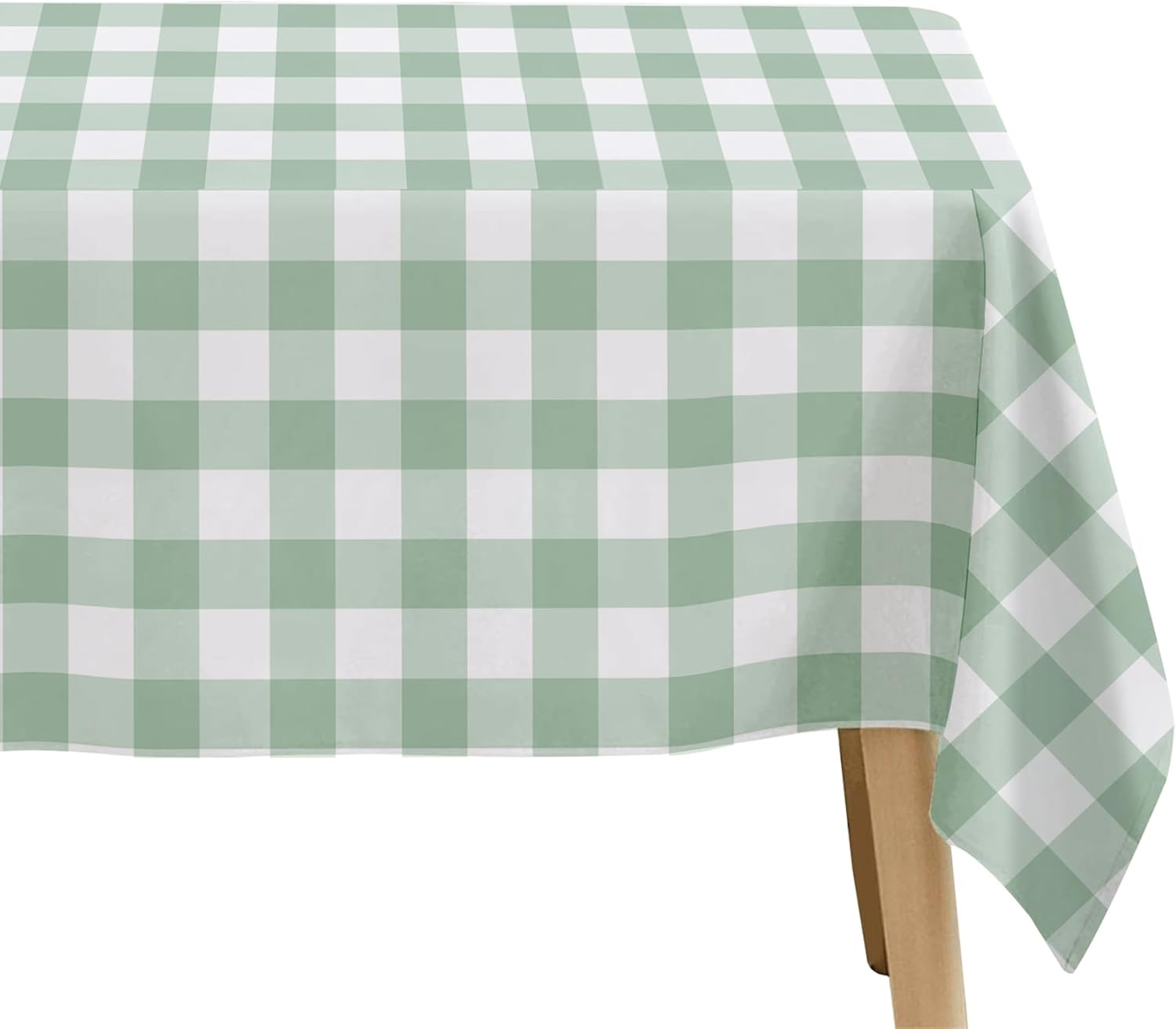 Sage Green Gingham Tablecloth 3 Pack for Birthday and Baby Shower