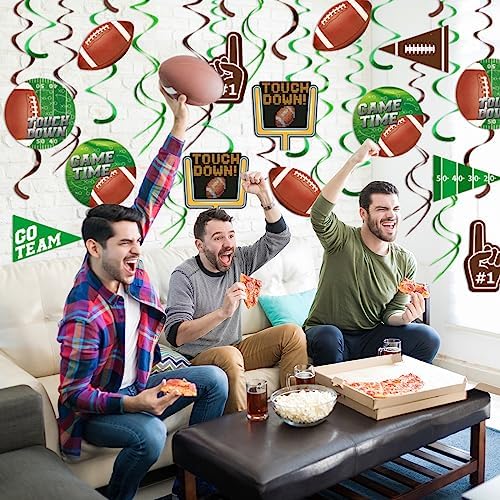 30 Piece Football Streamer Party Decorations