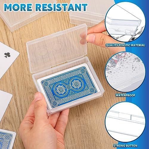 Vicenpal 100 Pcs Clear Plastic Card Deck Case