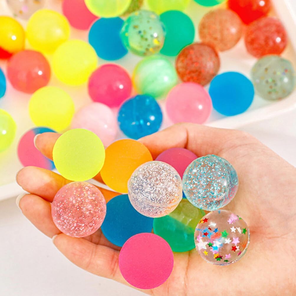 100pcs Colorful Elastic Bouncy Balls for Kids