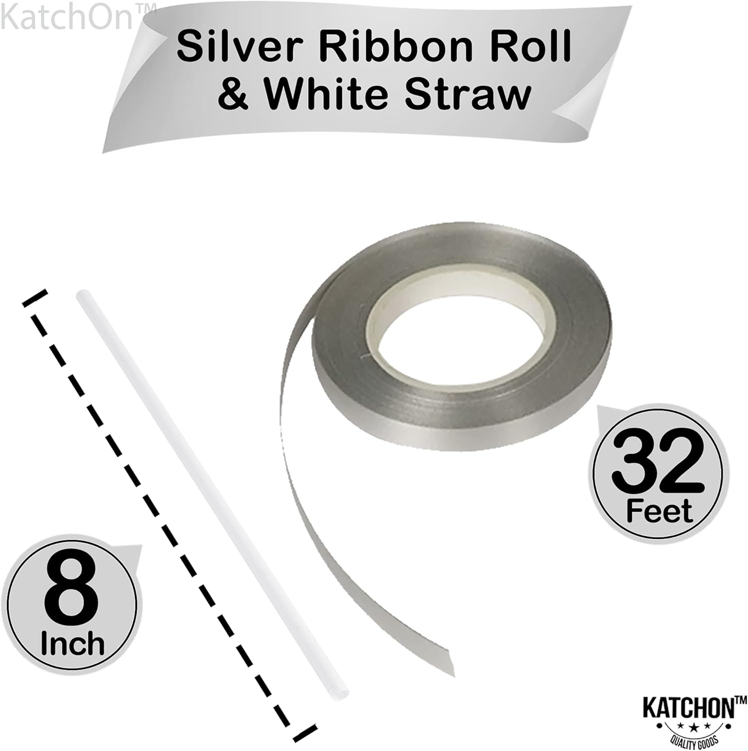 KatchOn Giant Bride Balloons Silver 40 Inch