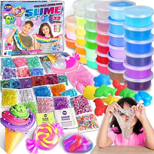 FunKidz 33 Cups Jumbo Slime Kit for Kids