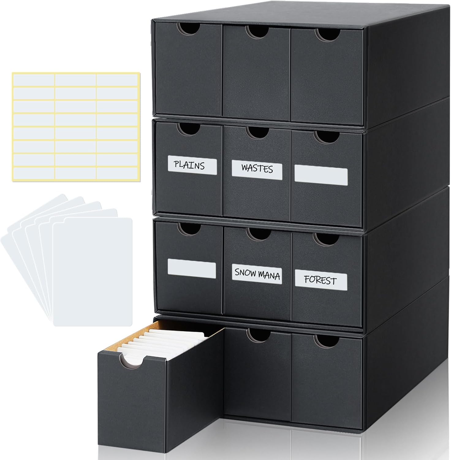 Cholemy 15000 Trading Cards Storage Box with 70 Dividers and Labels