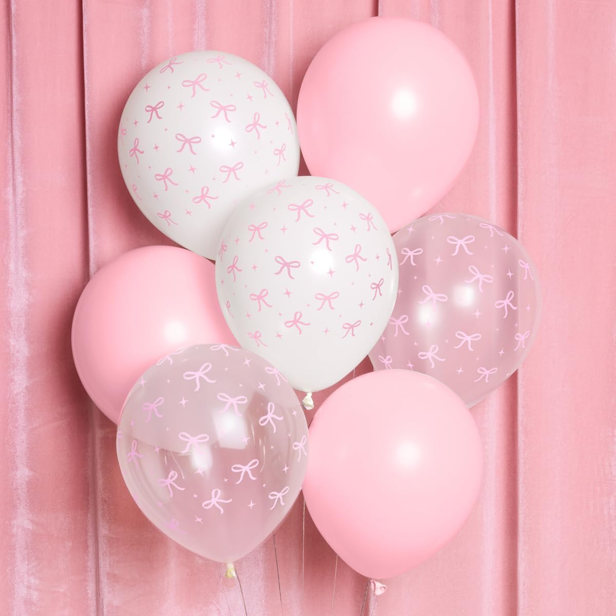 XO Fetti Pink Latex Bow Balloons 24 pk 12 Inch