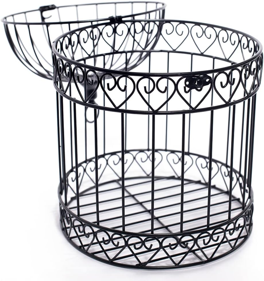 Andersons Decorative Black Wire Birdcage Wedding Centerpiece