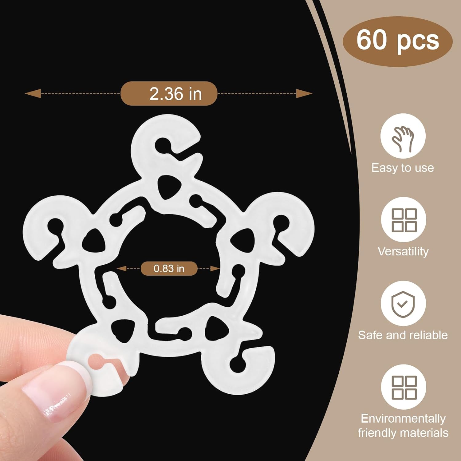60 PCS Balloon Clips for Arch and Column Decoration