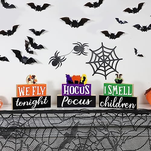 Halloween Wooden Signs 3PCS Table Decorations