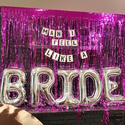 KatchOn Giant Bride Balloons Silver 40 Inch
