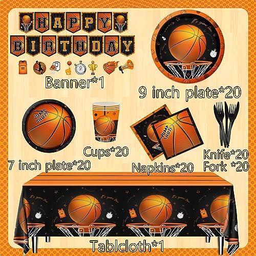 142Pcs Basketball Party Decorations Set