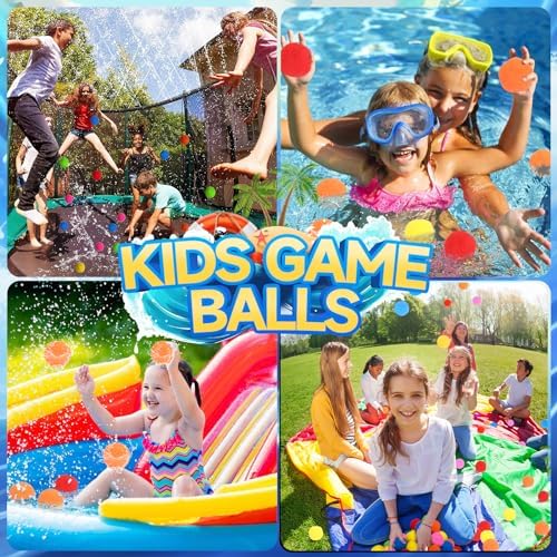 60 Pcs Reusable Water Balls for Pool and Backyard Fun