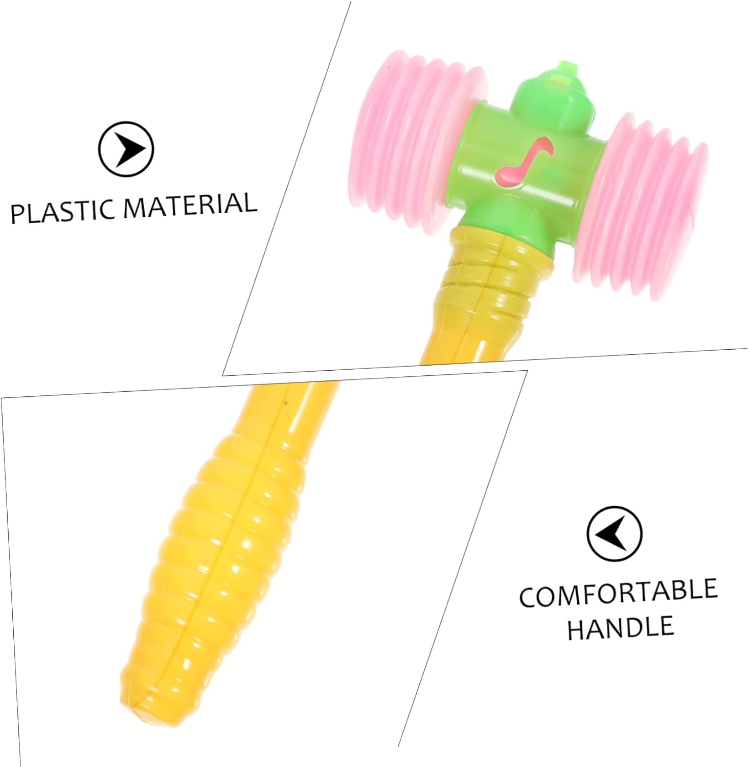 IMIKEYA 10pcs Squeaky Plastic Hammer Toys for Kids