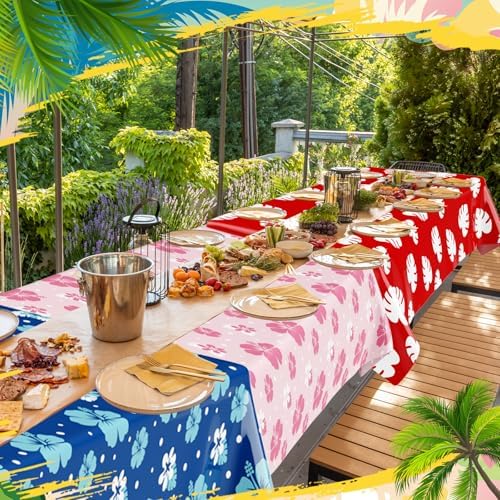 Oudain 3-Pack Blue Alien Cartoon Tablecloths