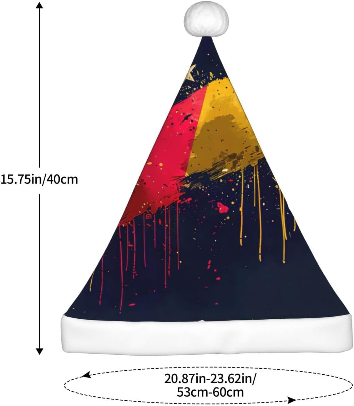 Venezuela Flag Print Christmas Santa Hat Plush for Adults