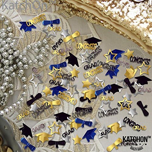 KatchOn 2025 Graduation Confetti Blue and Gold