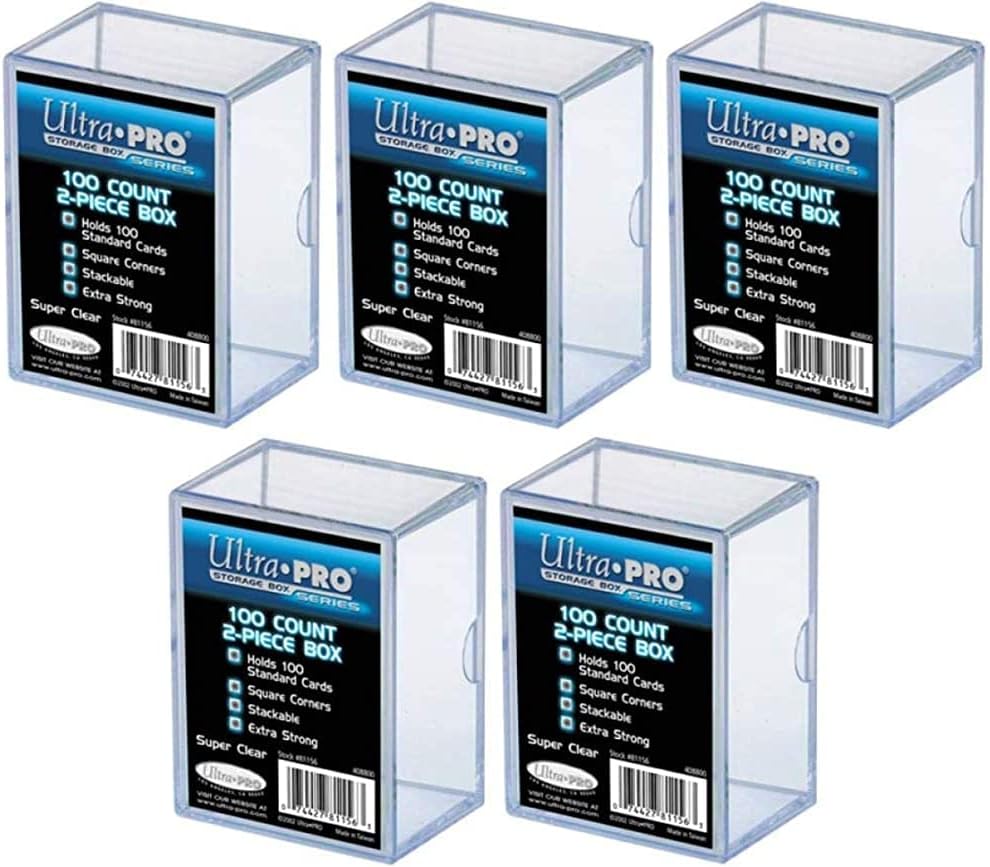 Ultra Pro Pack of 5 2-Piece Card Storage Boxes
