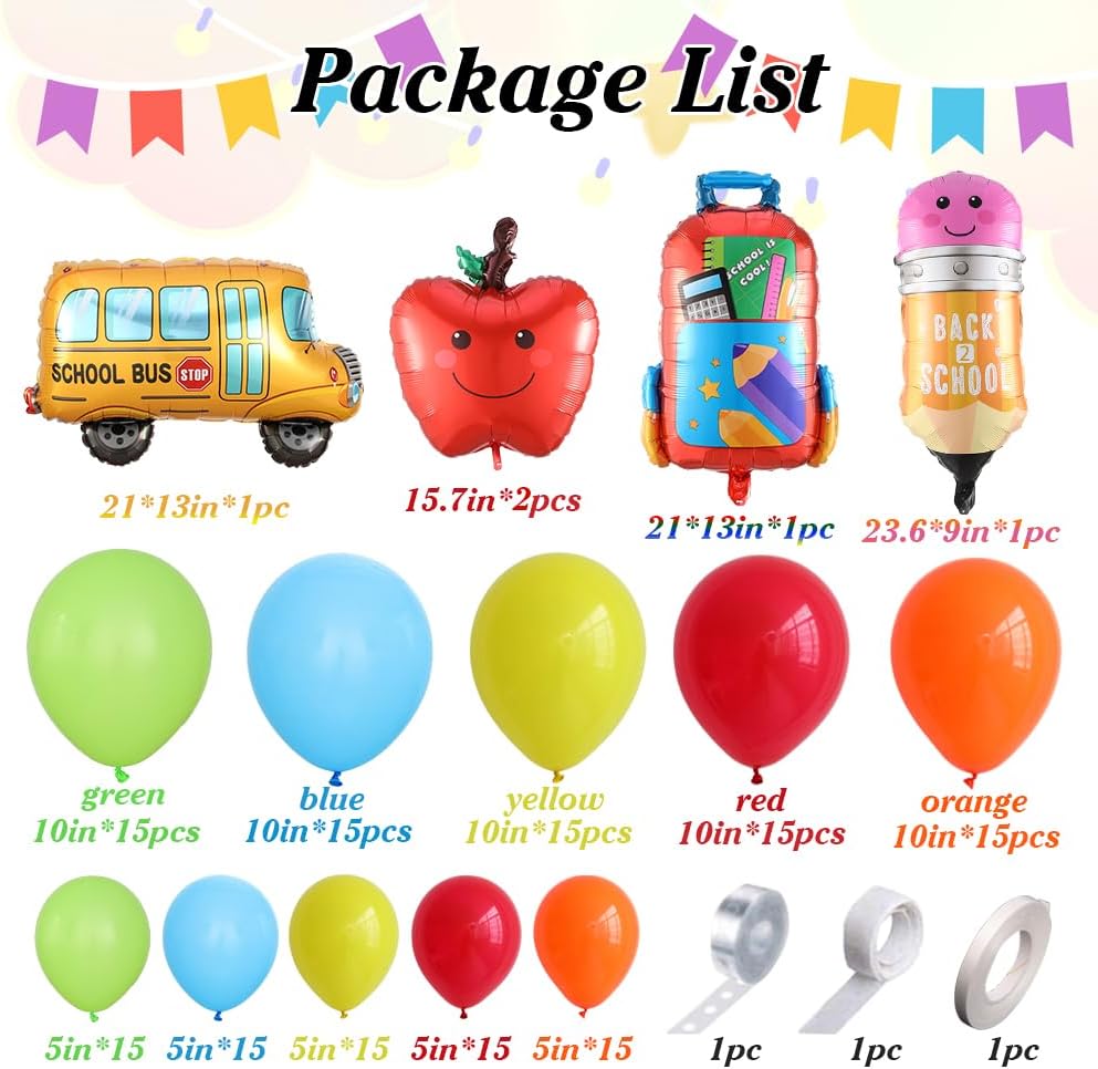 158pc Back to School Balloon Garland Kit