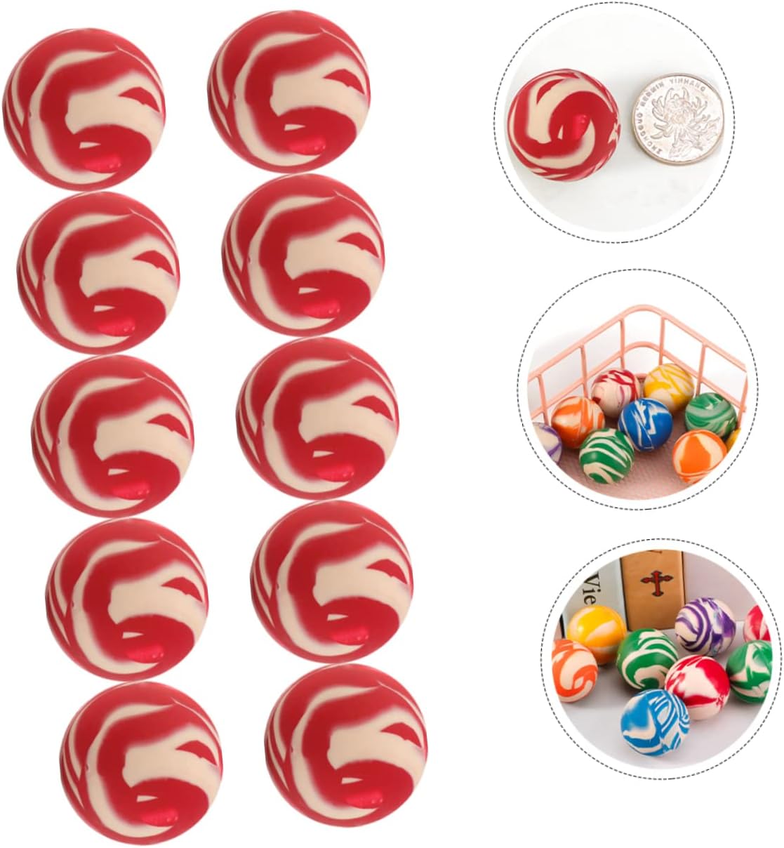 20pcs Assorted Bouncy Balls for Kids Party Fun Toy