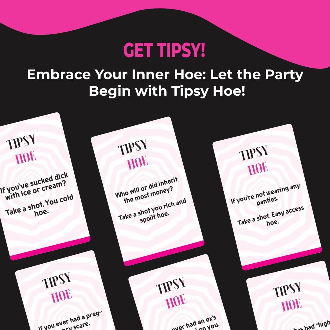 Tipsy Hoe Girls Night Drinking Card Game