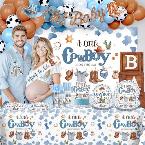239pcs Cowboy Baby Shower Decorations Set