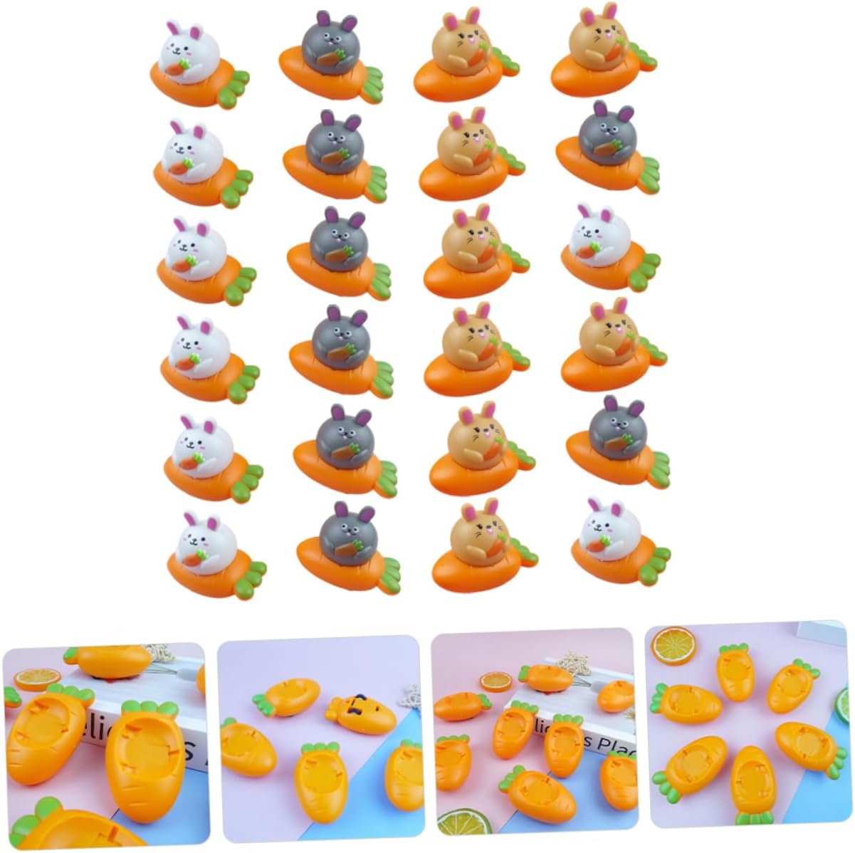 VOSAREA Mini Bunny Carrot Pull Back Toy Car