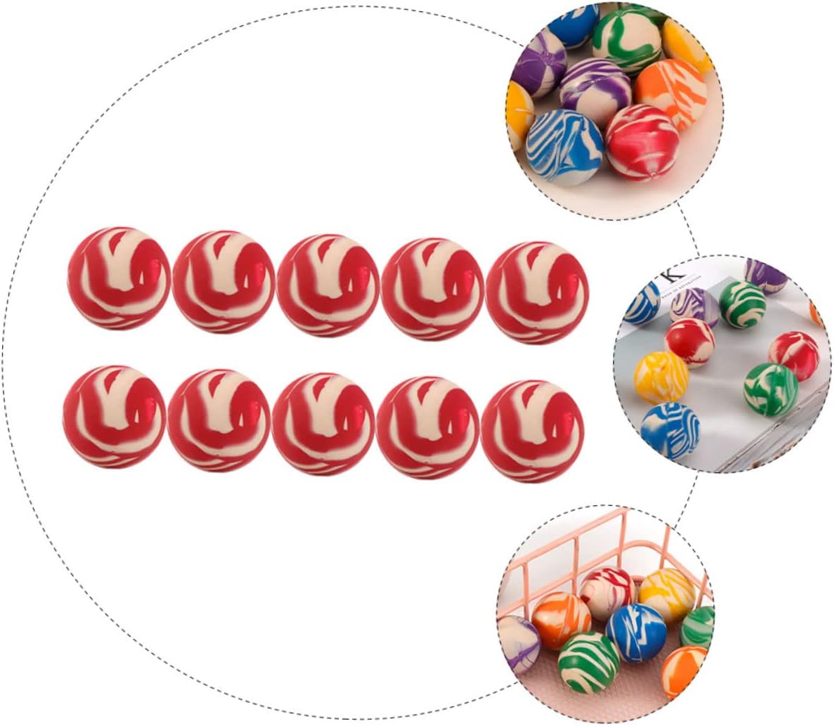 20pcs Assorted Bouncy Balls for Kids Party Fun Toy
