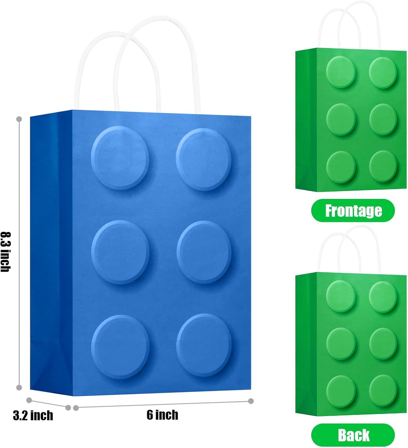 YOTNUS Building Block Party Gift Bags with Handles