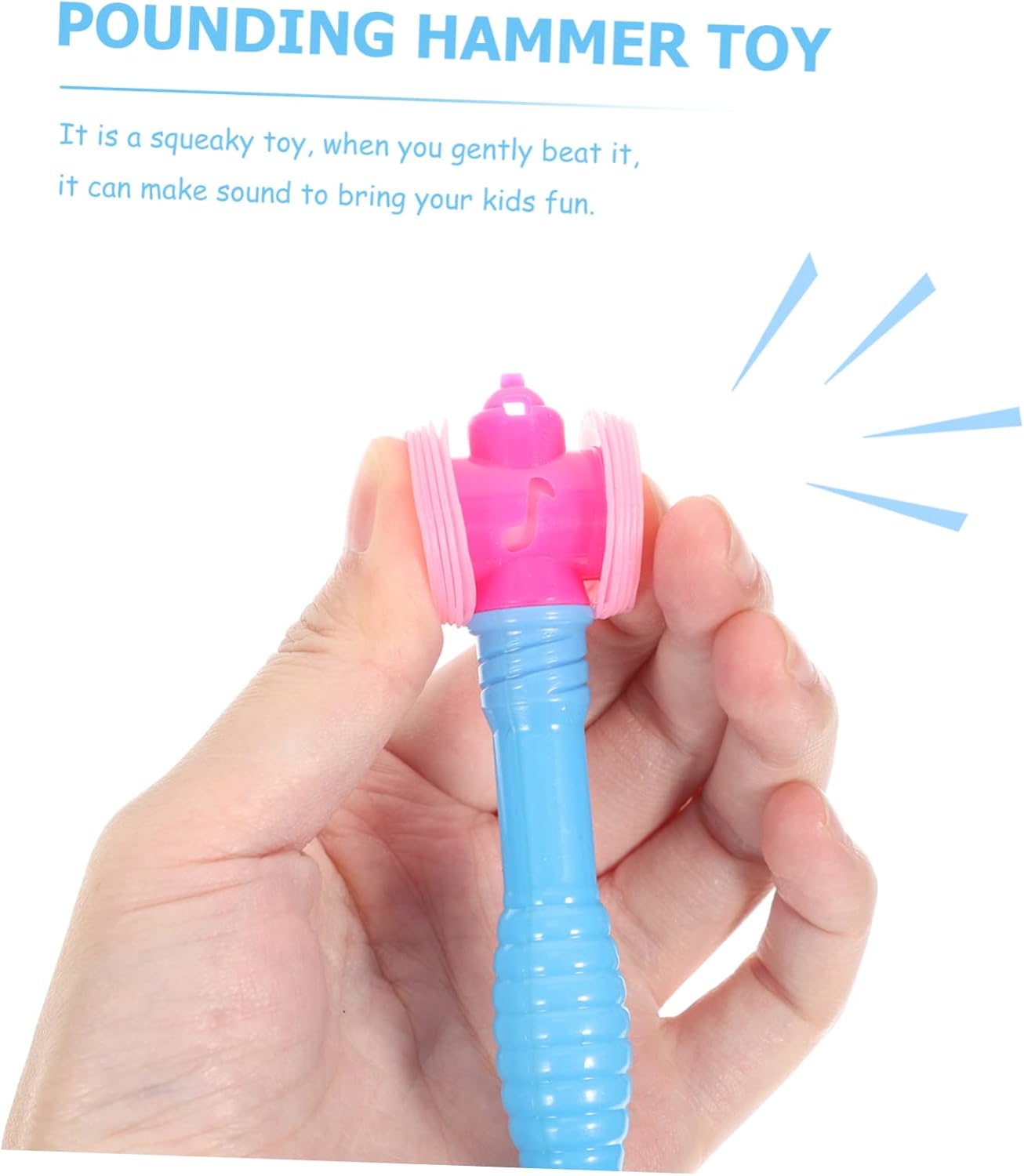IMIKEYA 10pcs Squeaky Plastic Hammer Toys for Kids